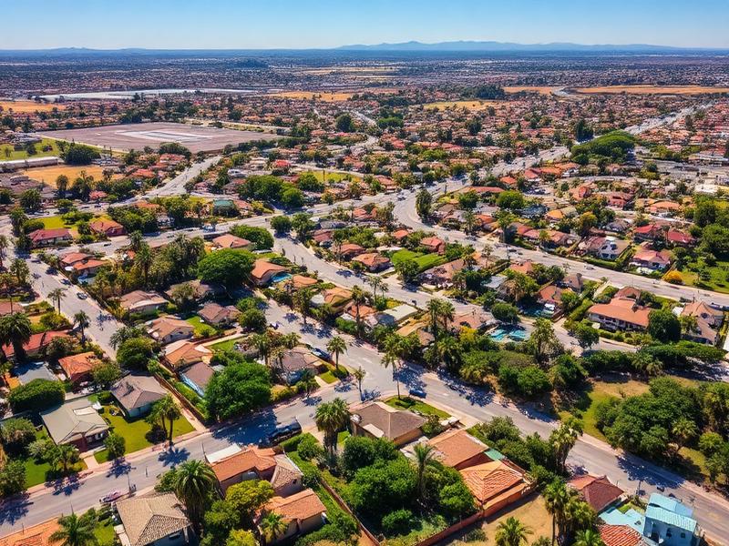Aerial view of San Diego County neighborhoods